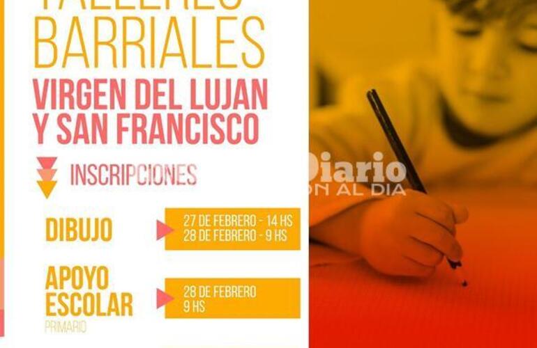 Imagen de Abre la inscripción a los talleres culturales en el barrio San Francisco y Virgen del Lujan