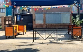 El crimen ocurri&oacute; frente al maxikiosco este domingo a la madrugada. (Rosario3)