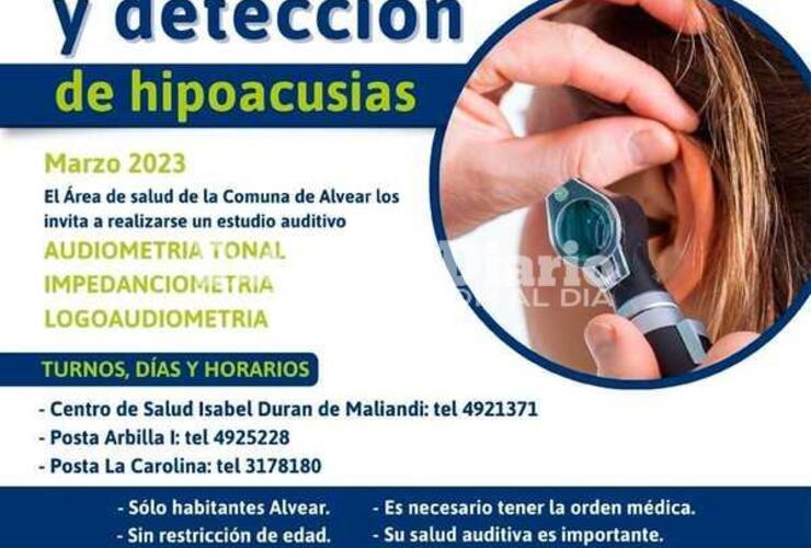 Imagen de Alvear: Campaña de prevención y detección de hipoacusias.