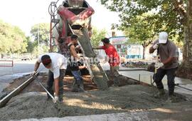 Imagen de Obras P&uacute;blicas: Reparaci&oacute;n de calzada en Independencia y General L&oacute;pez