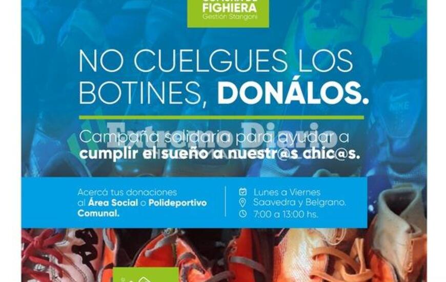 Imagen de Campa&ntilde;a solidaria en Fighiera: �No cuelgues los botines, donalos�