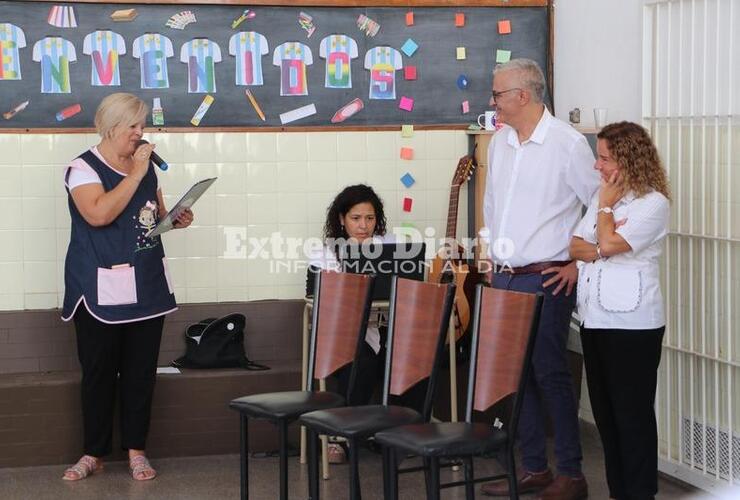 Imagen de Nizar Esper presente en el acto de inicio del Colegio San José