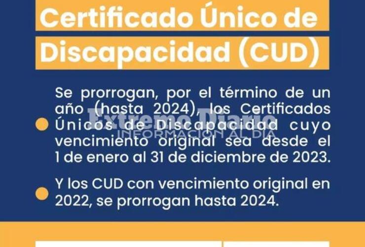 Imagen de Nueva prórroga del Certificado Único de Discapacidad
