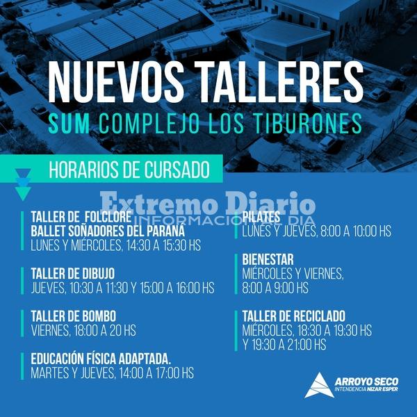 Imagen de Nuevos talleres en el Sum del Complejo �Los Tiburones�