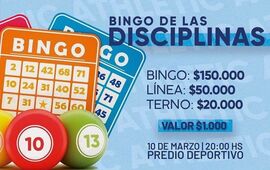 Imagen de Este viernes, Athletic llevar&aacute; a cabo el Bingo de las Disciplinas en el Predio Deportivo