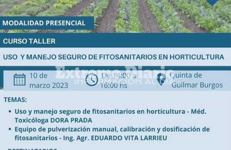 Imagen de Alvear: Curso sobre el uso seguro de fitosanitarios en horticultura