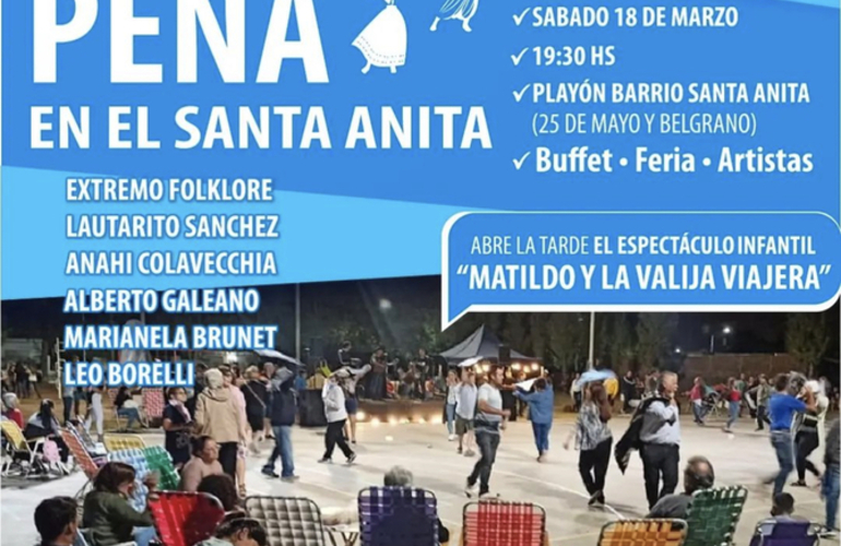 Imagen de 'Pe&ntilde;a' en el barrio Santa Anita de General Lagos.