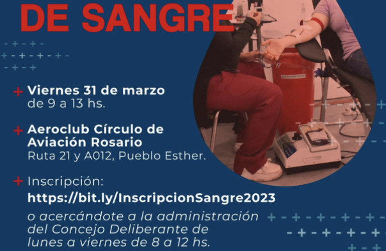 Imagen de 1ª jornada de Donación de Sangre en Pueblo Esther.