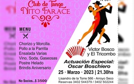 Imagen de Cena Aniversario del Club de Tango �Nito Farace�