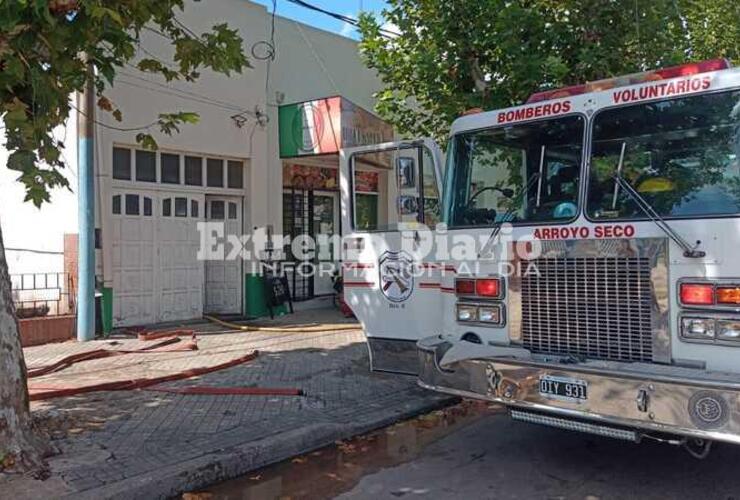 Imagen de San Martín al 900: Incendio en autoservicio céntrico