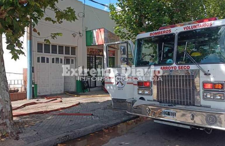 Imagen de San Martín al 900: Incendio en autoservicio céntrico