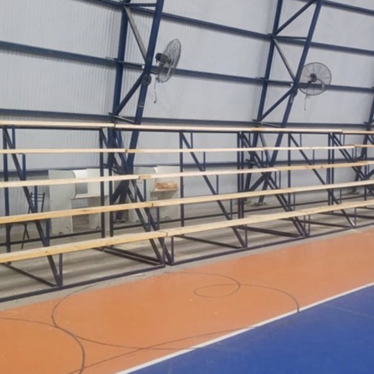 Imagen de Nueva tribuna en el gimnasio cubierto de Central Argentino.