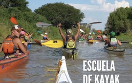 Imagen de La escuela de kayak del Rowing Club, contin&uacute;a con sus clases.