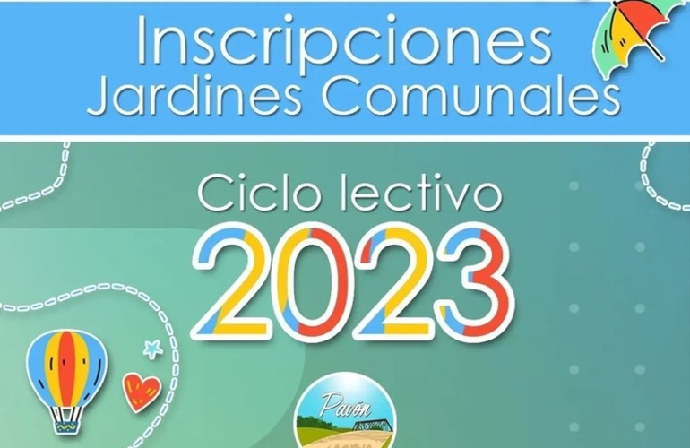 Imagen de Pavón: Inscripción Ciclo Lectivo 2023 Jardines Comunales