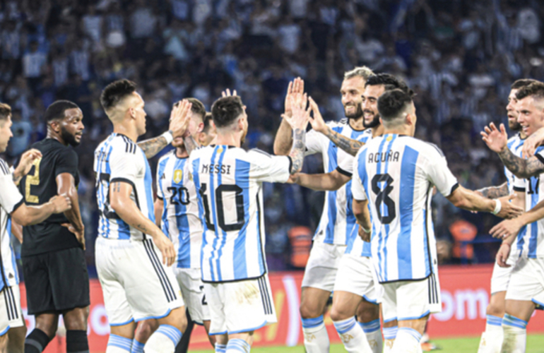 Imagen de Argentina venció 7 a 0 a Curazao en Santiago del Estero.