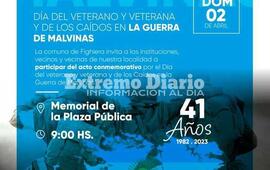 Imagen de Fighiera: Acto homenaje a los Veteranos y Ca&iacute;dos en la Guerra de Malvinas