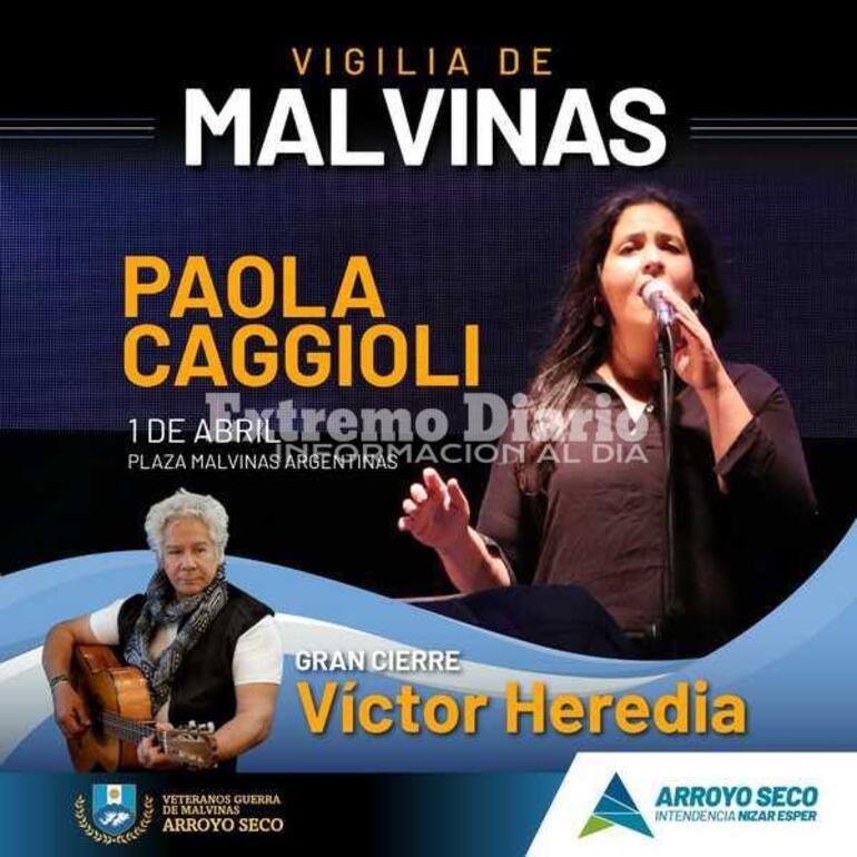 Imagen de Vigilia de Malvinas: Paola Caggioli será parte del Festival Cultural