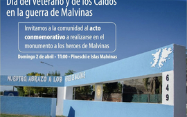 Imagen de 2 de Abril: Acto conmemorativo por Malvinas en General Lagos.