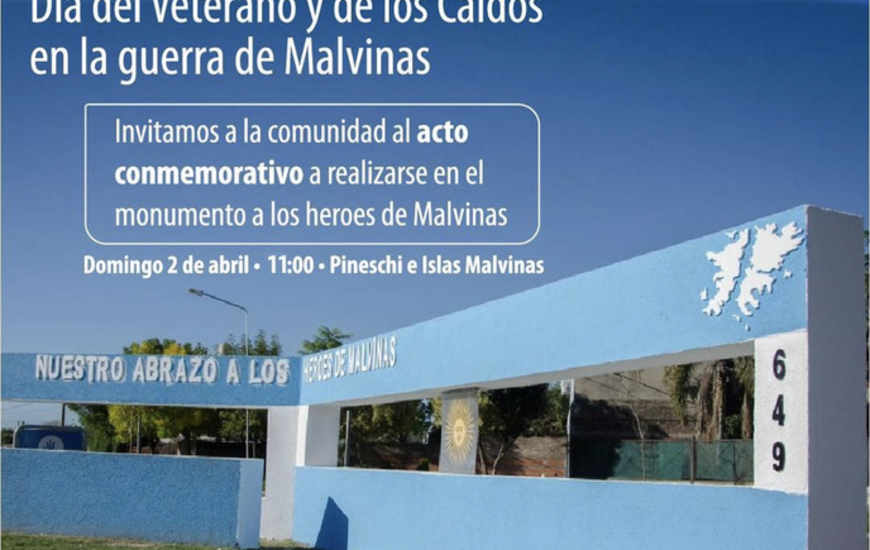 Imagen de 2 de Abril: Acto conmemorativo por Malvinas en General Lagos.