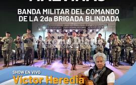 Imagen de Vigilia de Malvinas: La Banda Militar del Comando de la 2da Brigada Blindada, presentes en el Festival Cultural