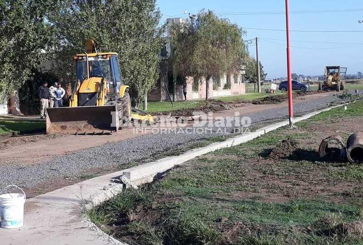 Imagen de Avanza la disposición de cordón cuneta en el loteo Zanchetta