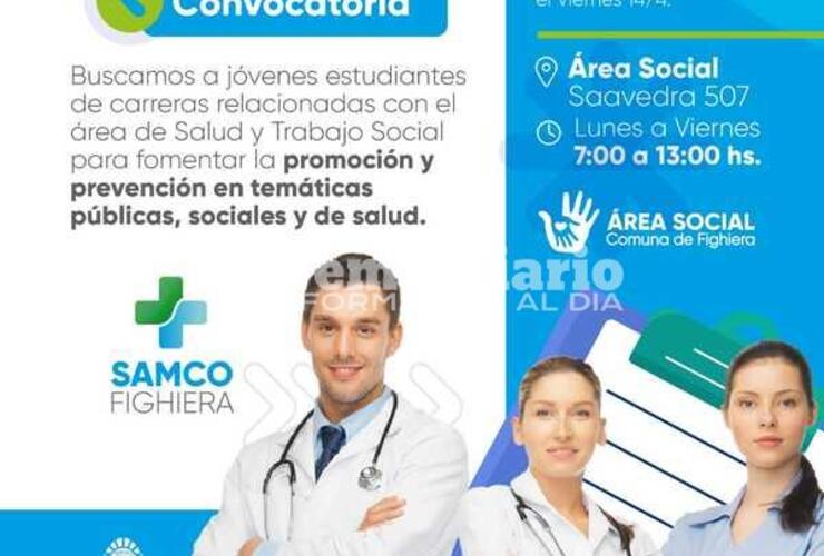 Imagen de Convocatoria de futuros profesionales para tareas de promoción y prevención