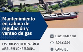 Imagen de Cargill: Mantenimiento en cabina de regulaci&oacute;n y venteo de gas