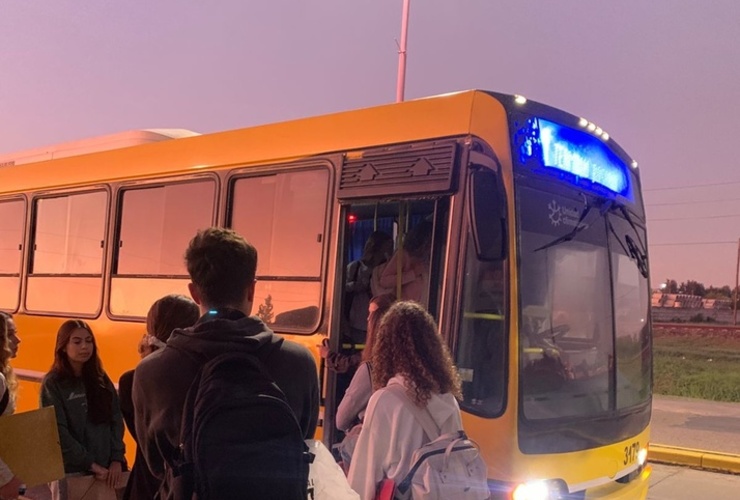 La foto tomada esta mañana en la denominada parada de "El Cristo".