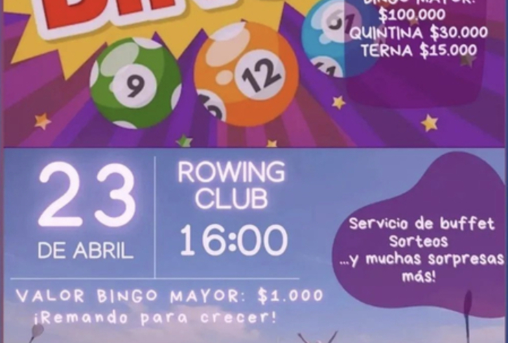 Imagen de Bingo en el Rowing Club, organizado por la Subcomisión de Canotaje.