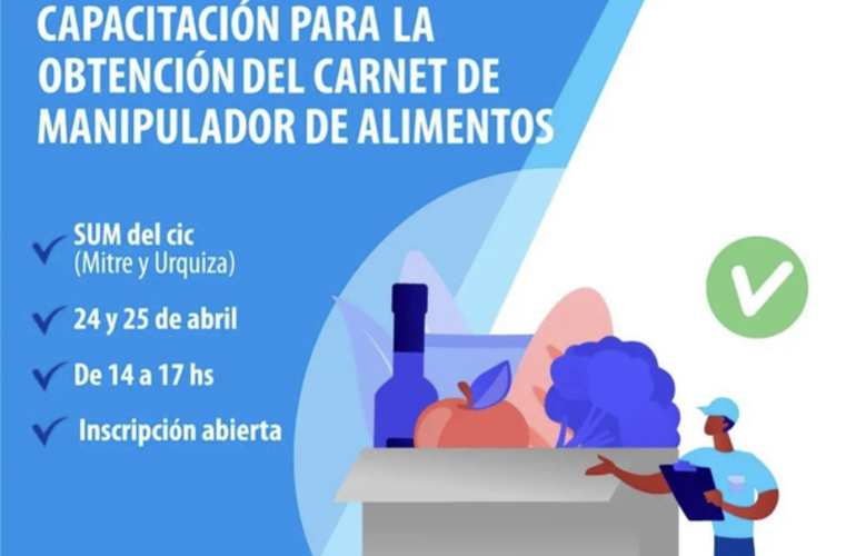 Imagen de Nueva Capacitación para obtener el carnet de manipulador de alimentos.