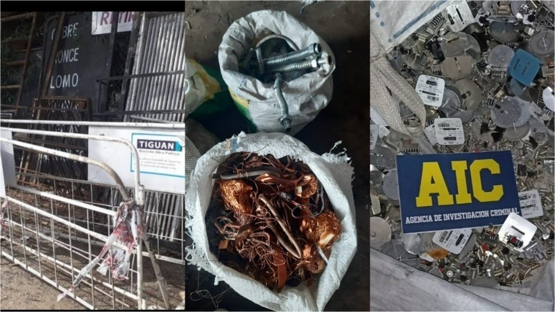 Elementos secuestrados durante la redada a los locales de Rosario y la regi&oacute;n. (Prensa AIC)