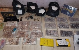 Postal del secuestro de la PFA en la regi&oacute;n. (Ministerio de Seguridad)
