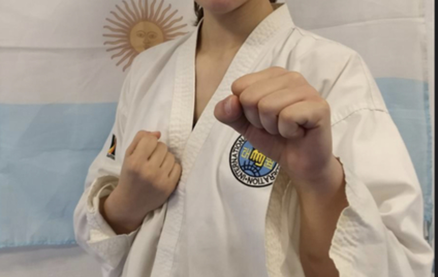 Imagen de Lucila Coletta, clasific&oacute; al Mundial de Taekwondo de Kazajist&aacute;n.
