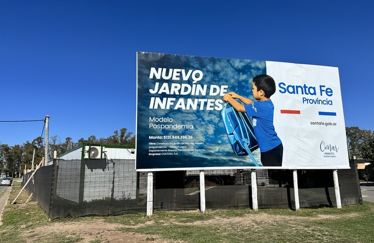 Imagen de Continúa avanzando la obra del nuevo Jardín de Infantes 'pospandemia'.