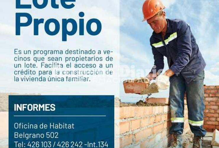 Imagen de Lote Propio: Informes en la oficina de h&aacute;bitat