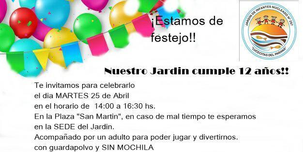 Imagen de El Jard&iacute;n de Infantes Nucleado N&deg; 297 �Lucecitas del Paran&aacute;� celebra su 12&deg; Aniversario