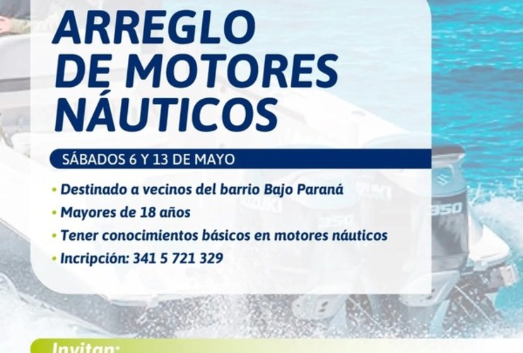 Imagen de Capacitación: "Arreglo de motores náuticos"