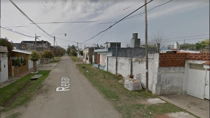La cuadra de Renan al 200, donde fue baleado el hombre de 39 a&ntilde;os. (Imagen Google Street View)
