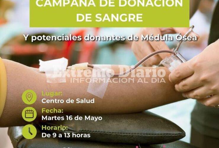 Imagen de Campaña de donación de sangre y médula ósea en Alvear