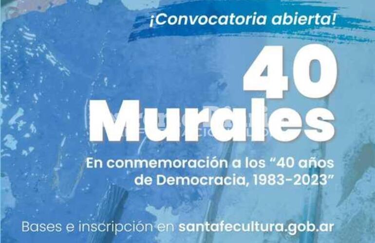 Imagen de Extienden la inscripción a la convocatoria "40 Murales a 40 años 40 años de democracia"