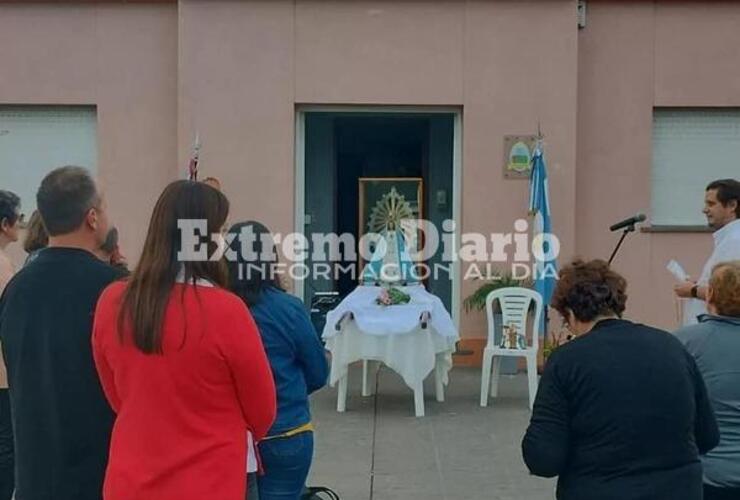 Imagen de La Virgen del Luján presente en la localidad de Fighiera