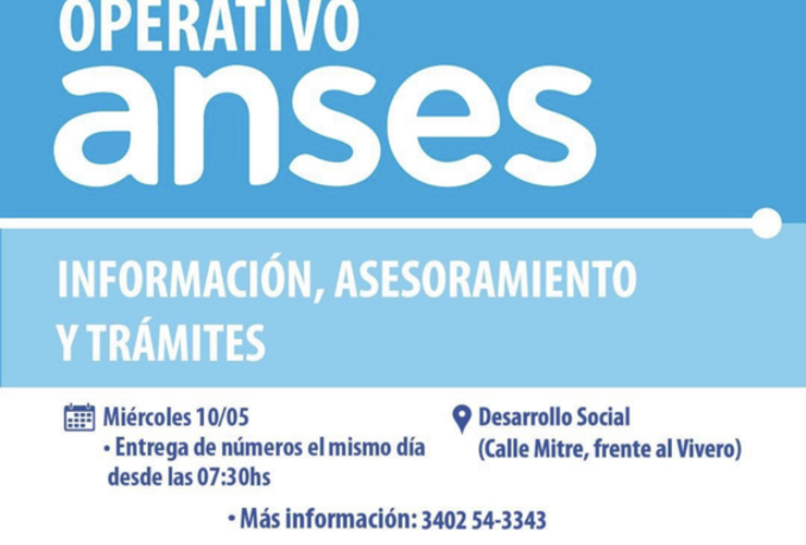 Imagen de El 10/05, nuevo operativo de ANSES en General Lagos.