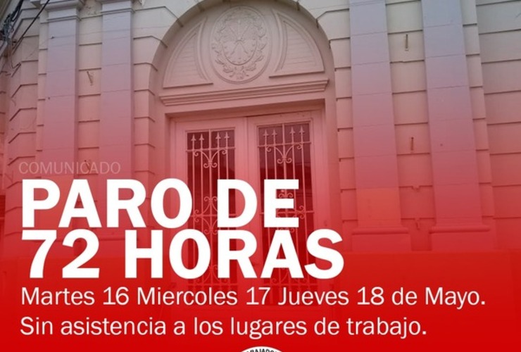 Imagen de Los municipales anunciaron un paro de 72 horas