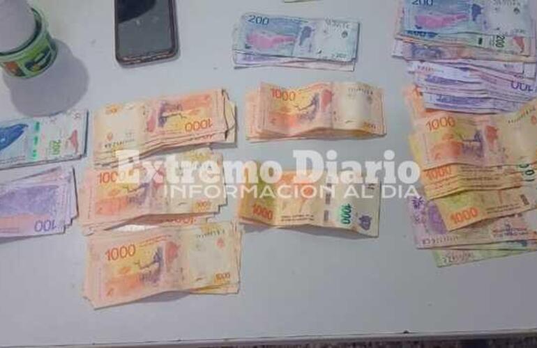 Parte de lo secuestrado a estos j&oacute;venes que fueron trasladados a la comisar&iacute;a local.