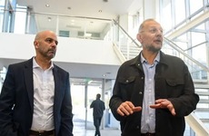 Los ministros de Seguridad, Claudio Brilloni, y de Gestión Pública, Marcos Corach.