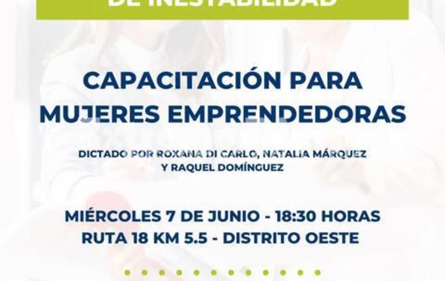 Imagen de Alvear: Capacitaci&oacute;n para mujeres emprendedoras
