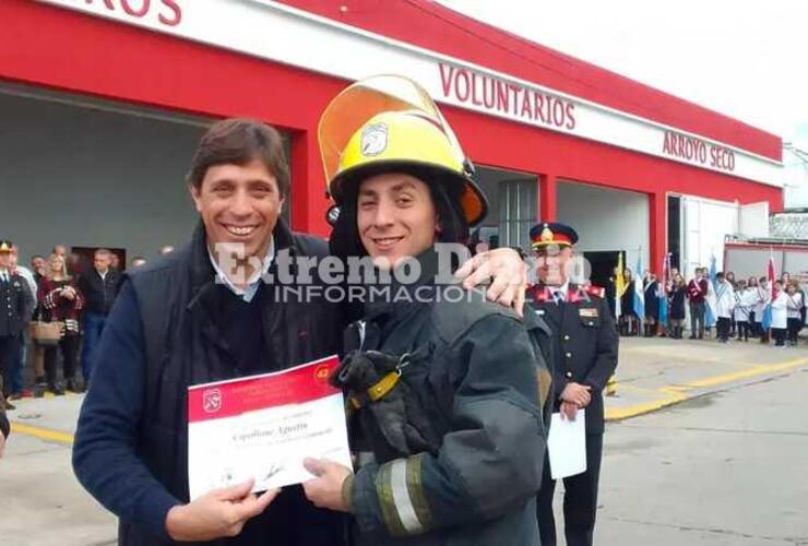 Imagen de Rodolfo Stangoni participó del acto oficial por el Día del Bombero Voluntario