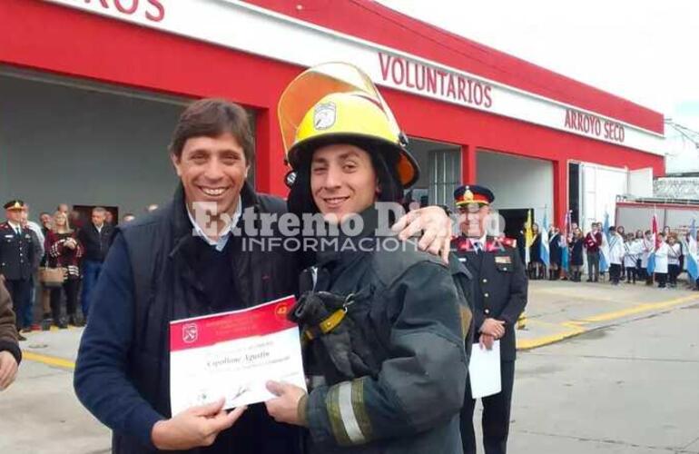 Imagen de Rodolfo Stangoni participó del acto oficial por el Día del Bombero Voluntario