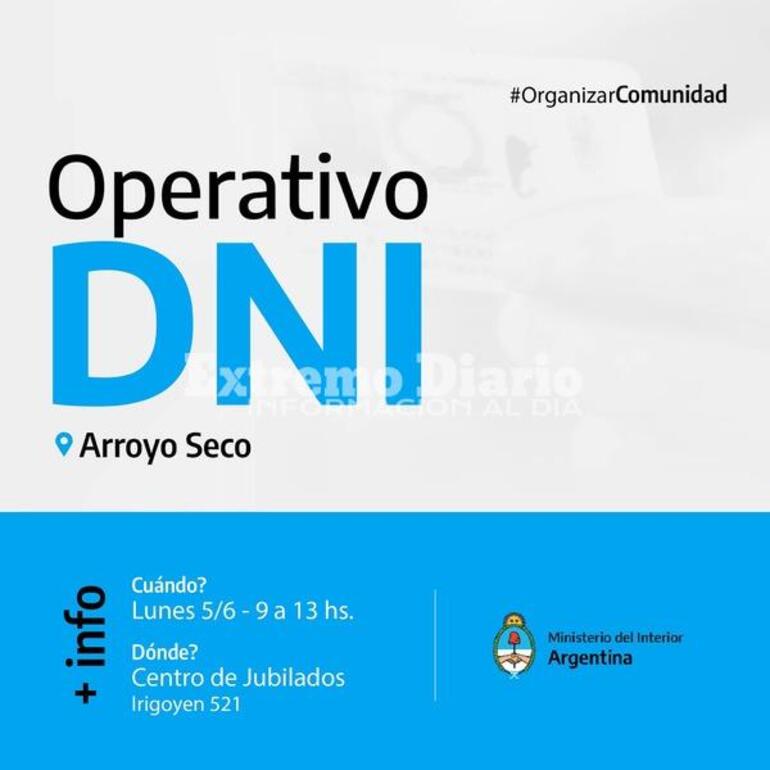 Imagen de Nuevo operativo DNI en Arroyo Seco