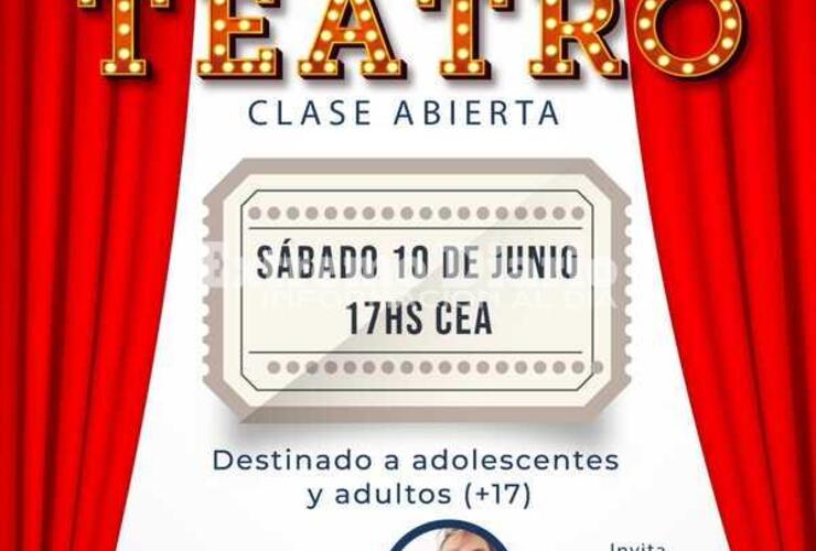 Imagen de Clase abierta de teatro en Alvear